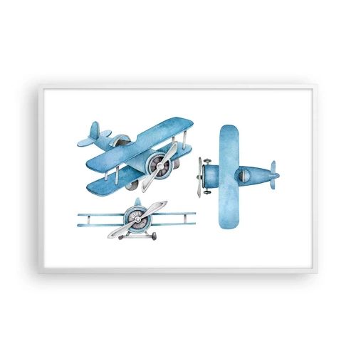 Poster în ramă albă - Un învingător înnăscut - 91x61 cm