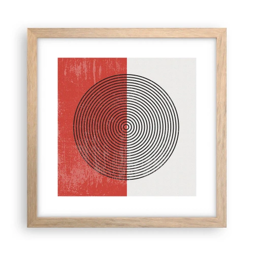Poster în ramă de stejar deschis - Direct la subiect - 30x30 cm