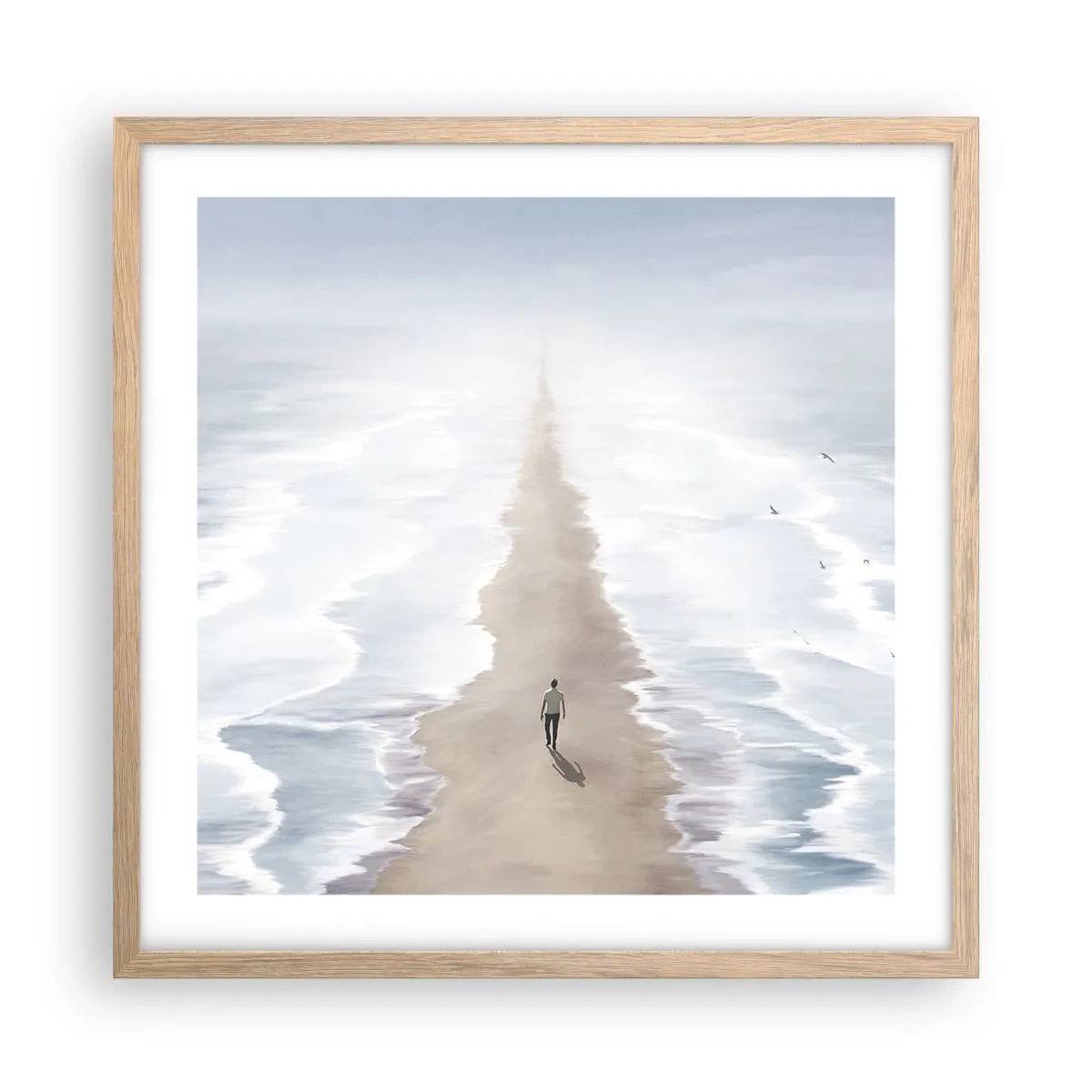 Poster în ramă de stejar deschis - Un viitor luminos - 50x50 cm