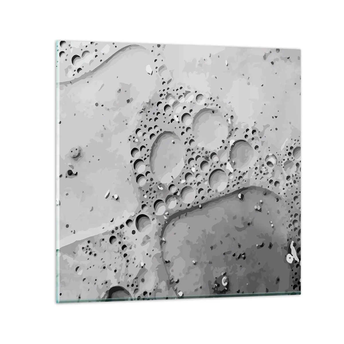 Tablou pe sticlă - Amprenta spumoasă - 30x30 cm