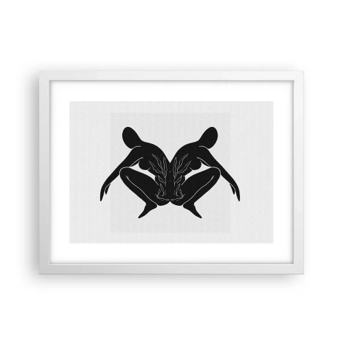 Poster în ramă albă - Suflet comun - 40x30 cm