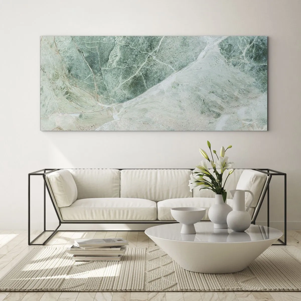Tablou pe sticlă - Răcoarea nobilă a pietrei - 100x40 cm