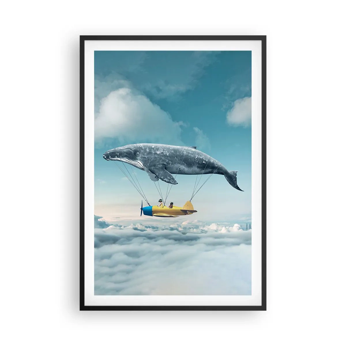 Poster în ramă neagră - De ce nu? - 61x91 cm
