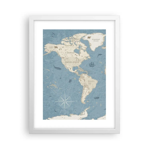 Poster în ramă albă - Lumea la îndemână - 30x40 cm