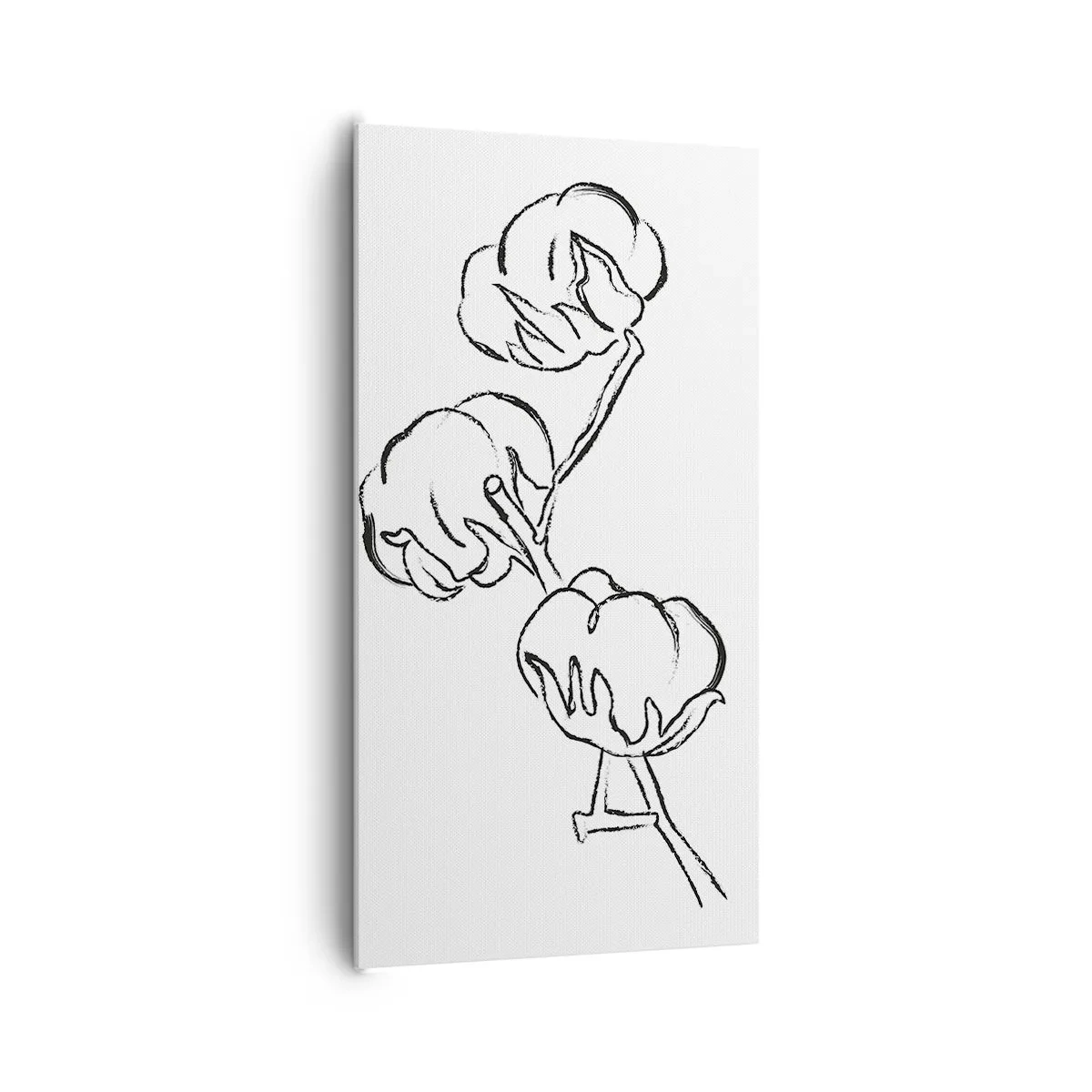 Tablou pe pânză - Pufuri de bumbac - 65x120 cm