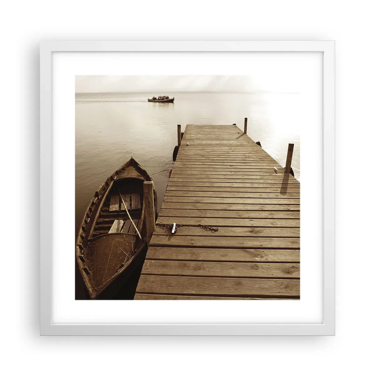 Poster în ramă albă - Marea pace - 40x40 cm