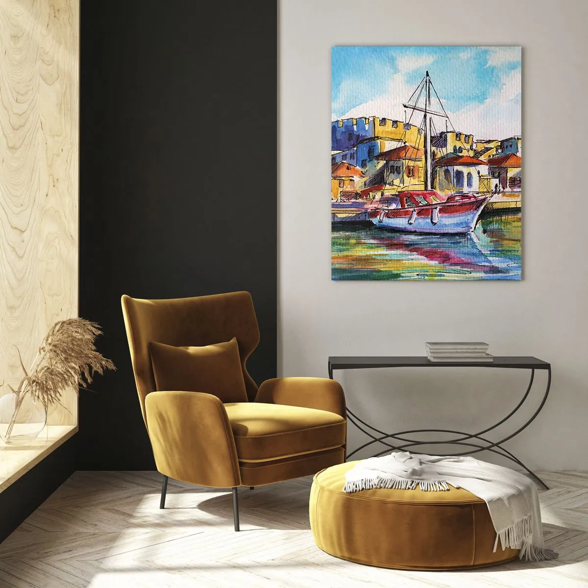 Tablou pe sticlă - Curcubeu după-amiază - 50x70 cm