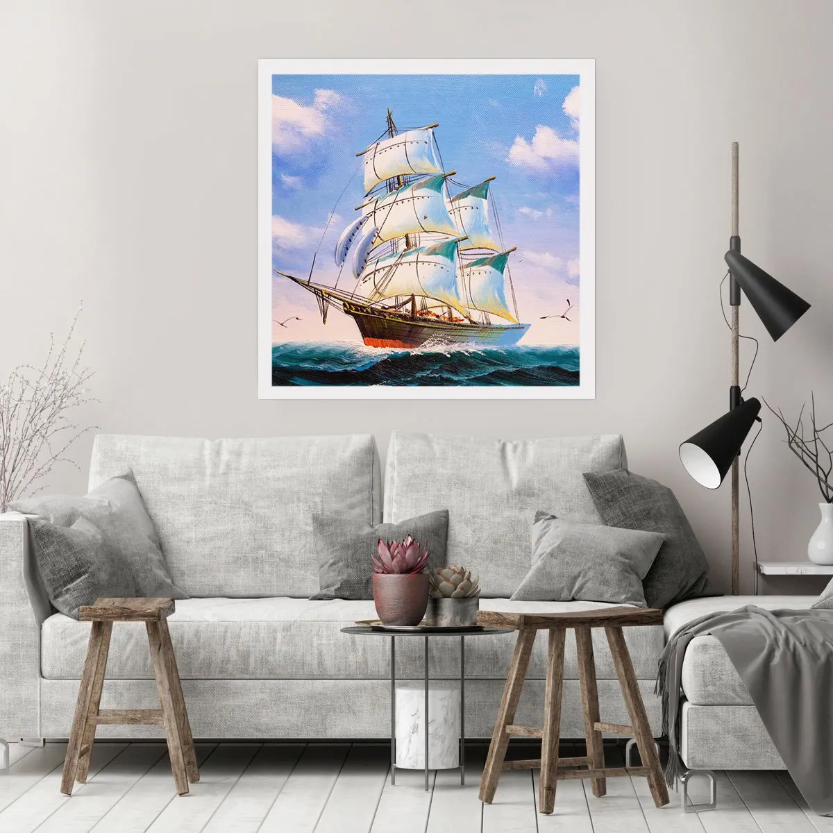 Poster - Cu mândrie în vânt - 60x60 cm