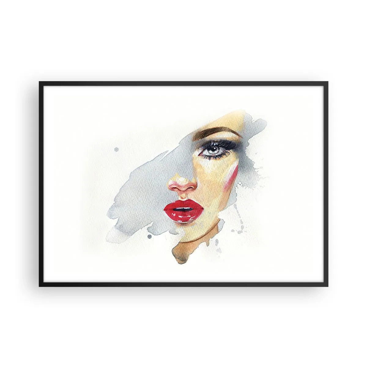 Poster în ramă neagră - Reflecție într-o picătură de apă - 100x70 cm
