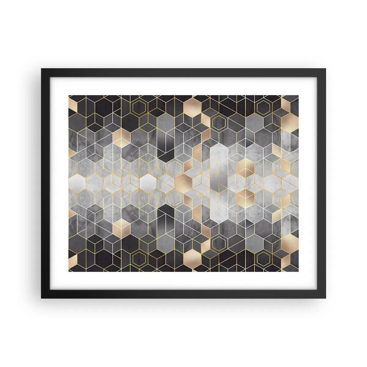 Poster în ramă neagră - Compoziție diamantată - 50x40 cm