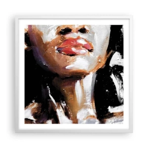 Poster în ramă albă - Mândrie fără prejudecăți - 60x60 cm