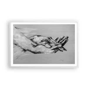 Poster în ramă albă - Începutul... - 91x61 cm