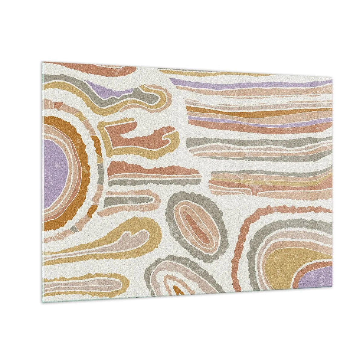 Tablou pe sticlă - Secțiuni colorate - 100x70 cm