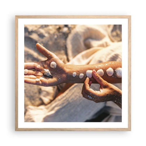 Poster în ramă de stejar deschis - Frumusețe la îndemână - 60x60 cm