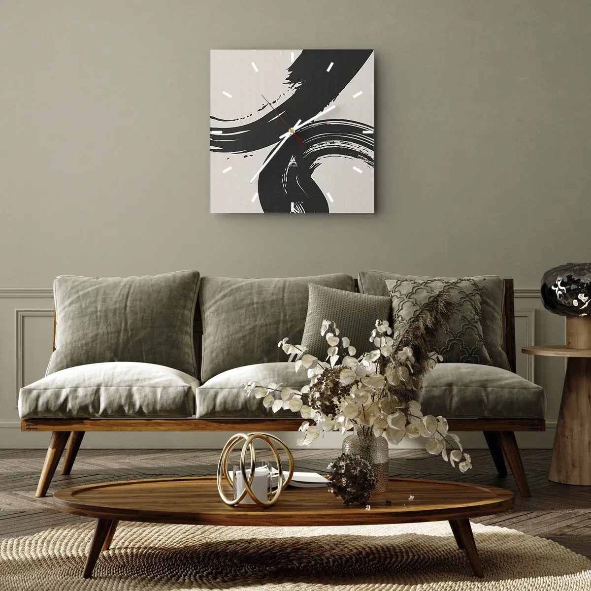 Ceas de perete - Ceas pe sticlă - Tare și circular - 30x30 cm