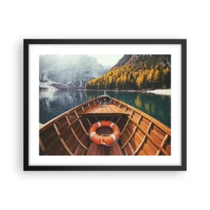 Poster în ramă neagră - Excursie pe munte - 50x40 cm