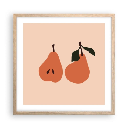 Poster în ramă de stejar deschis - Dulceața în sine - 50x50 cm