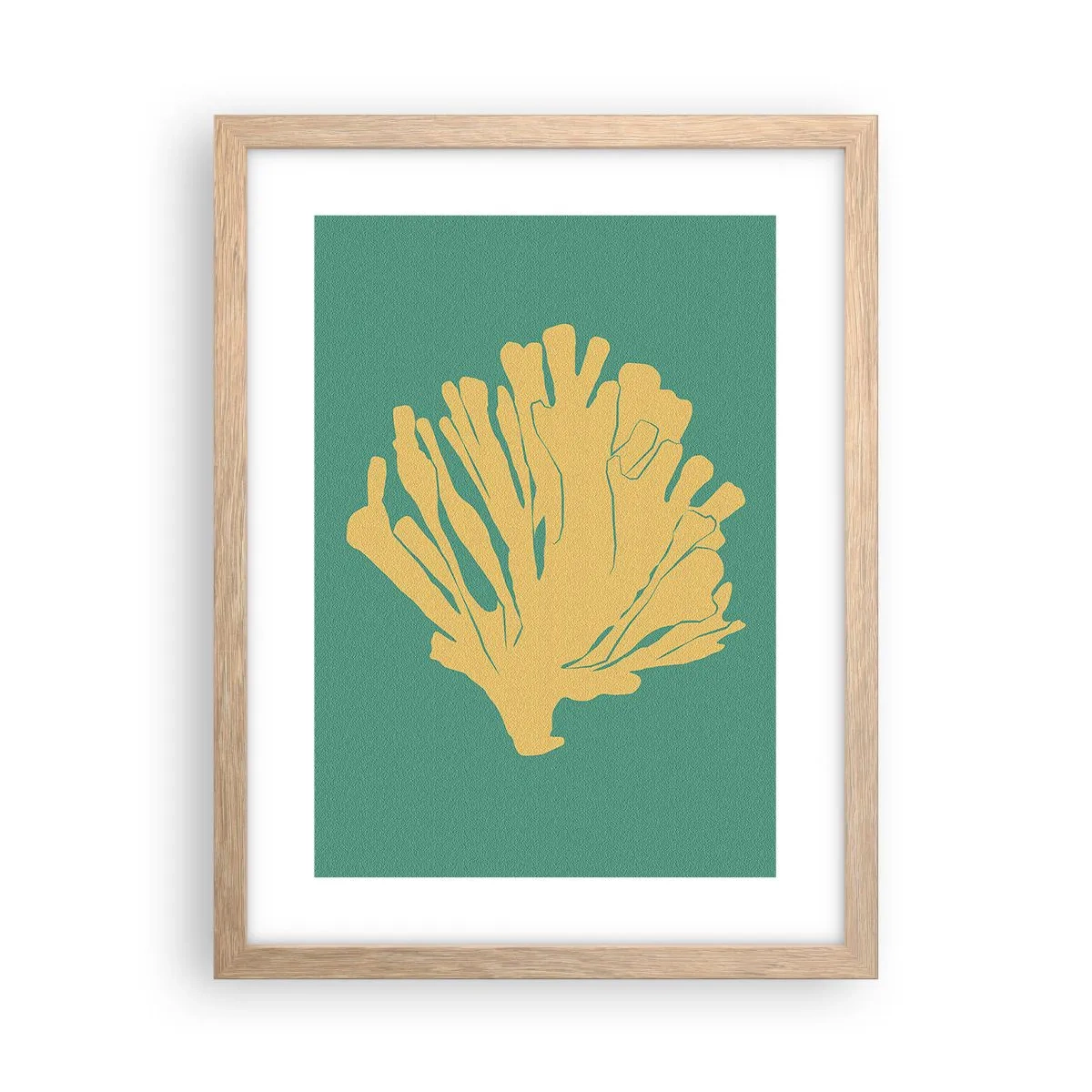 Poster în ramă de stejar deschis - Tufișul din pădurea subacvatică - 30x40 cm