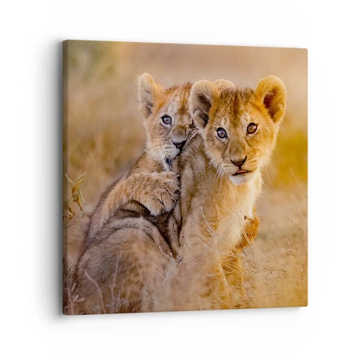 Tablou pe pânză - Nu deranjați! Ne distrăm - 30x30 cm