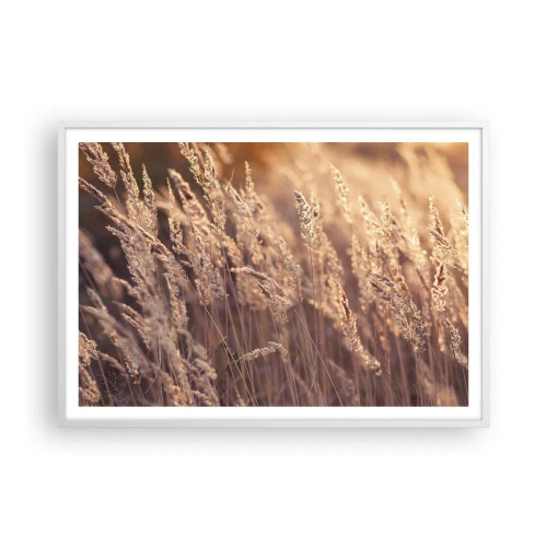 Poster în ramă albă - Gata să întâmpine toamna - 100x70 cm