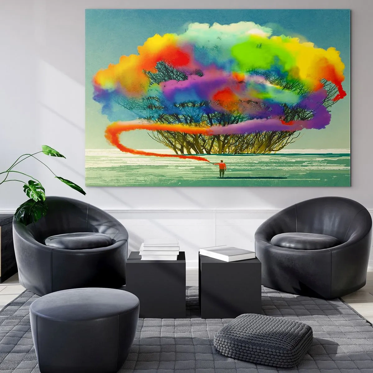 Tablou pe sticlă - Aducând această lume la viață - 120x80 cm