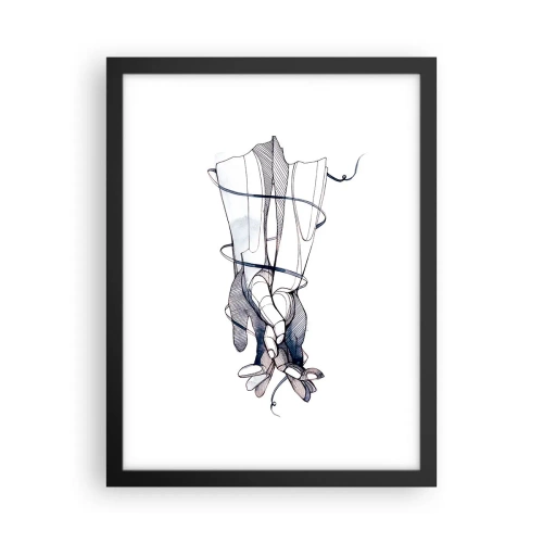 Poster în ramă neagră - Un studiu al atingerii - 30x40 cm
