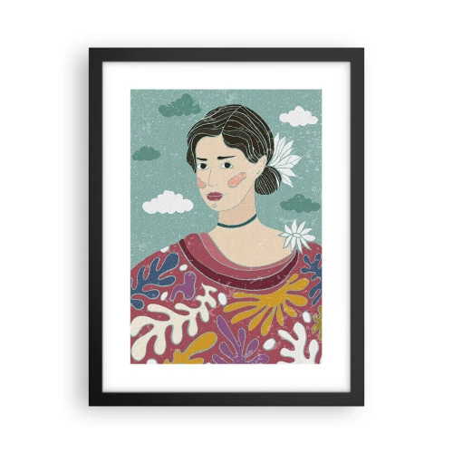 Poster în ramă neagră - Cu melancolie în privire - 30x40 cm