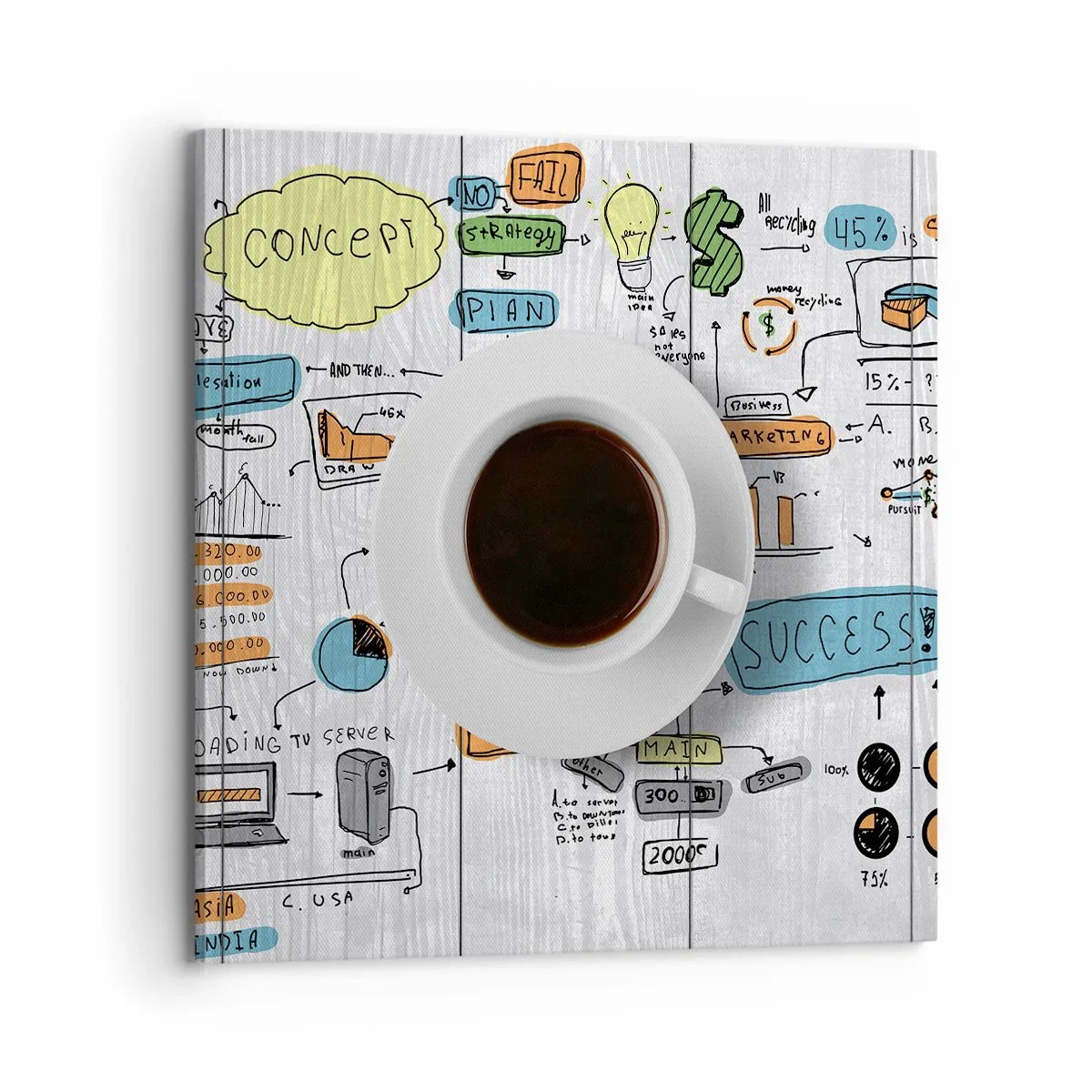 Tablou pe pânză - Timp pentru o pauză - 70x70 cm