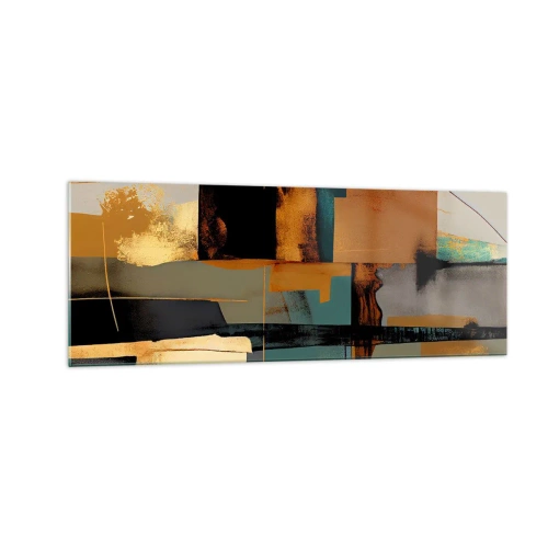 Tablou pe sticlă - Abstracția - lumină și umbră - 140x50 cm