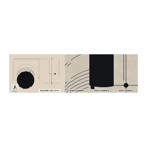 Mostră tapet Premium Sand - Compoziție flexibilă și dinamică - Geometric, Minimalism, Estetic - 100x30 cm