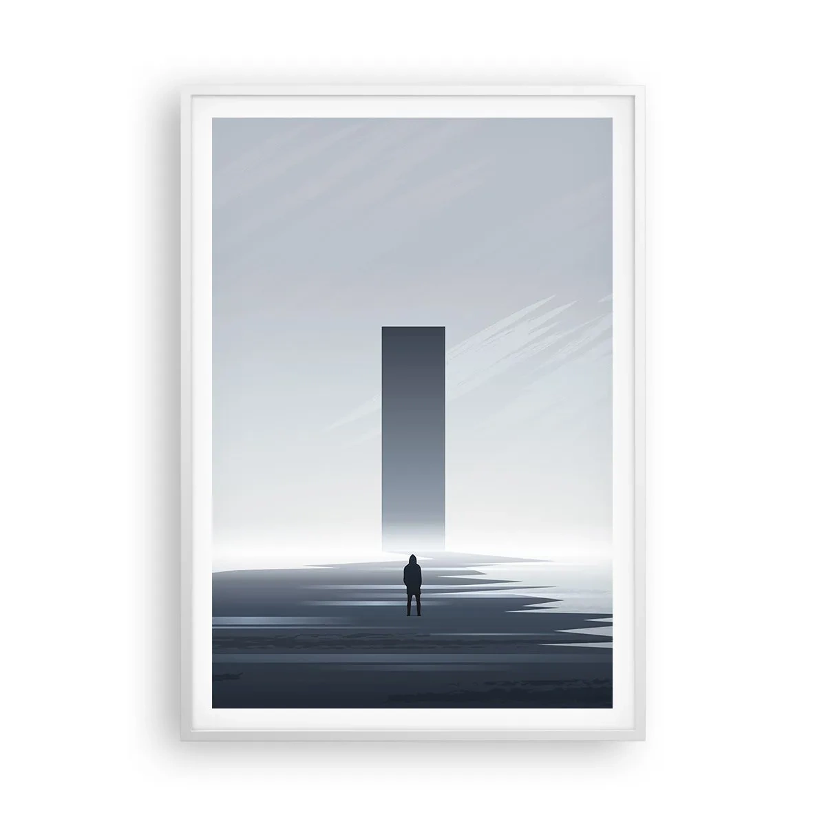 Poster în ramă albă - Oportunitate sau amenințare? - 70x100 cm