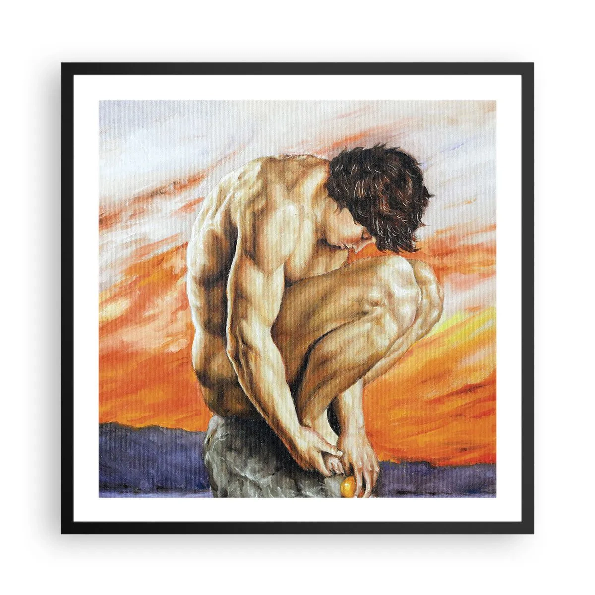 Poster în ramă neagră - Ascultându-se pe sine - 60x60 cm