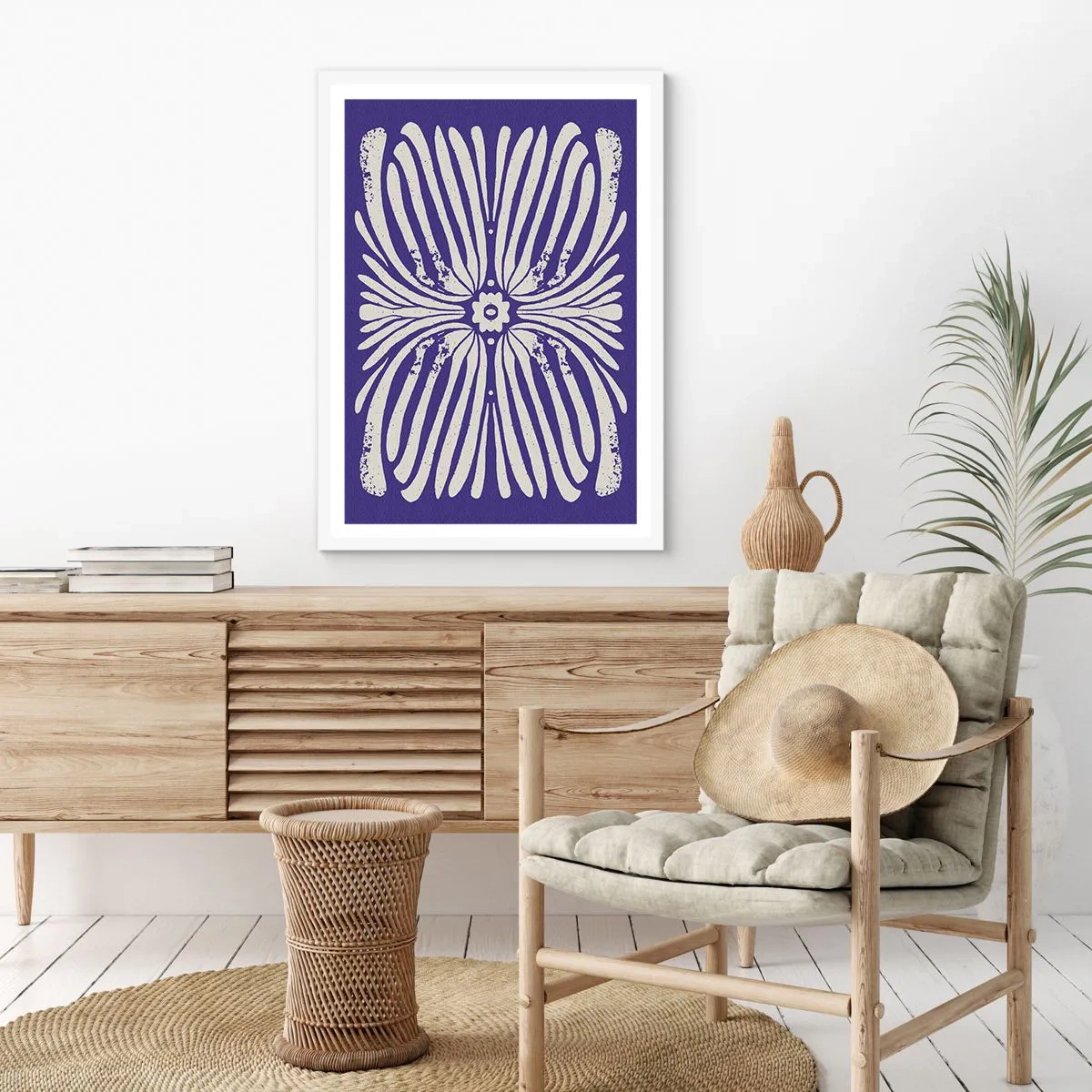 Poster în ramă albă - Inspirații etnice - 70x100 cm