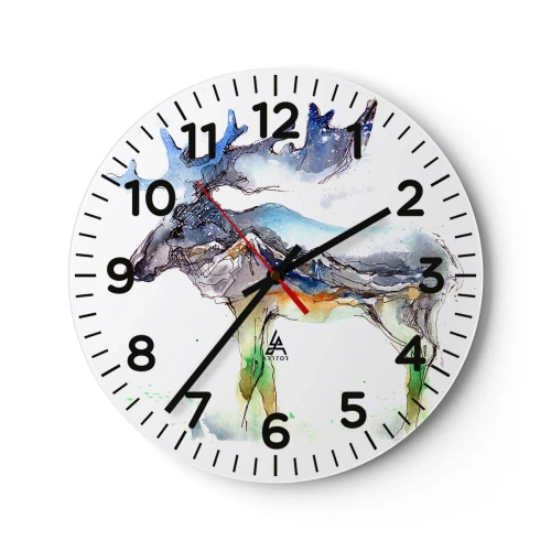 Ceas de perete - Ceas pe sticlă - Eroul poveștii de iarnă - 40x40 cm