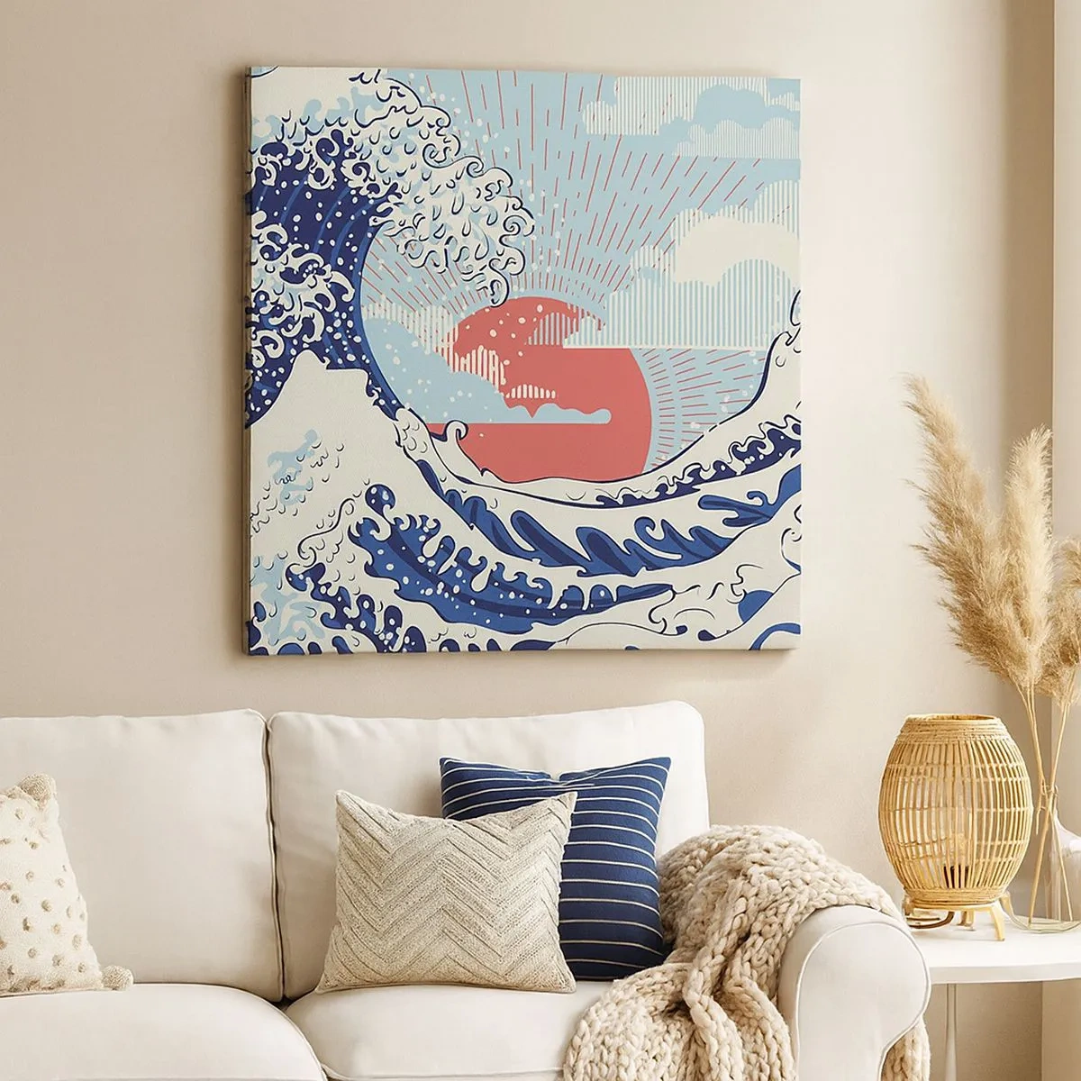 Tablou pe pânză - Din inspirații japoneze - 30x30 cm