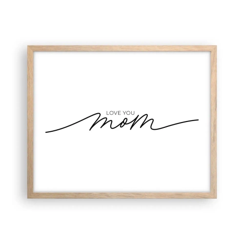 Poster în ramă de stejar deschis - Mare emoție - 50x40 cm