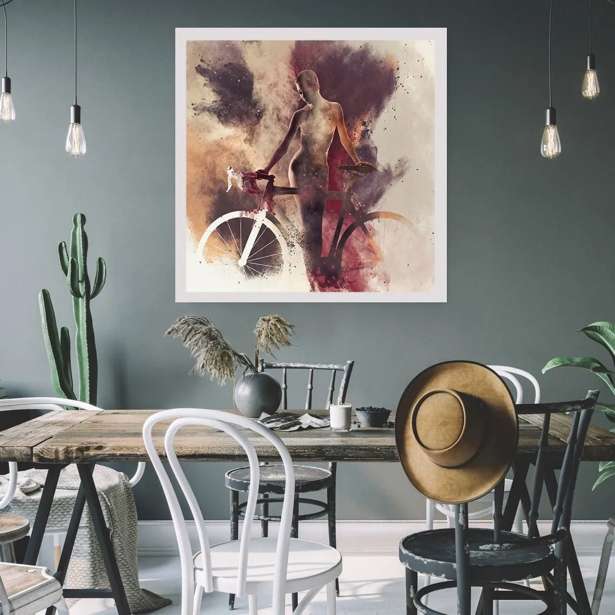 Poster - În forme de marmură sufletul ciclist - 50x50 cm