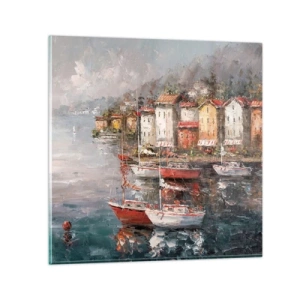 Tablou pe sticlă - Portul romantic - 60x60 cm