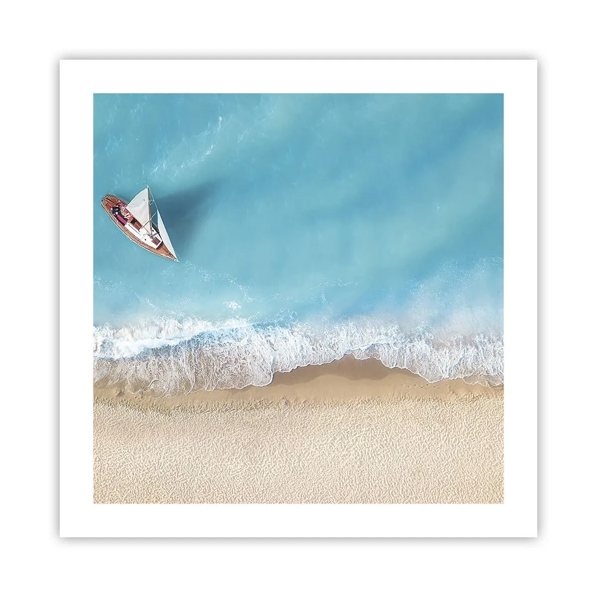 Poster - La frontieră dintre albastru și auriu - 50x50 cm