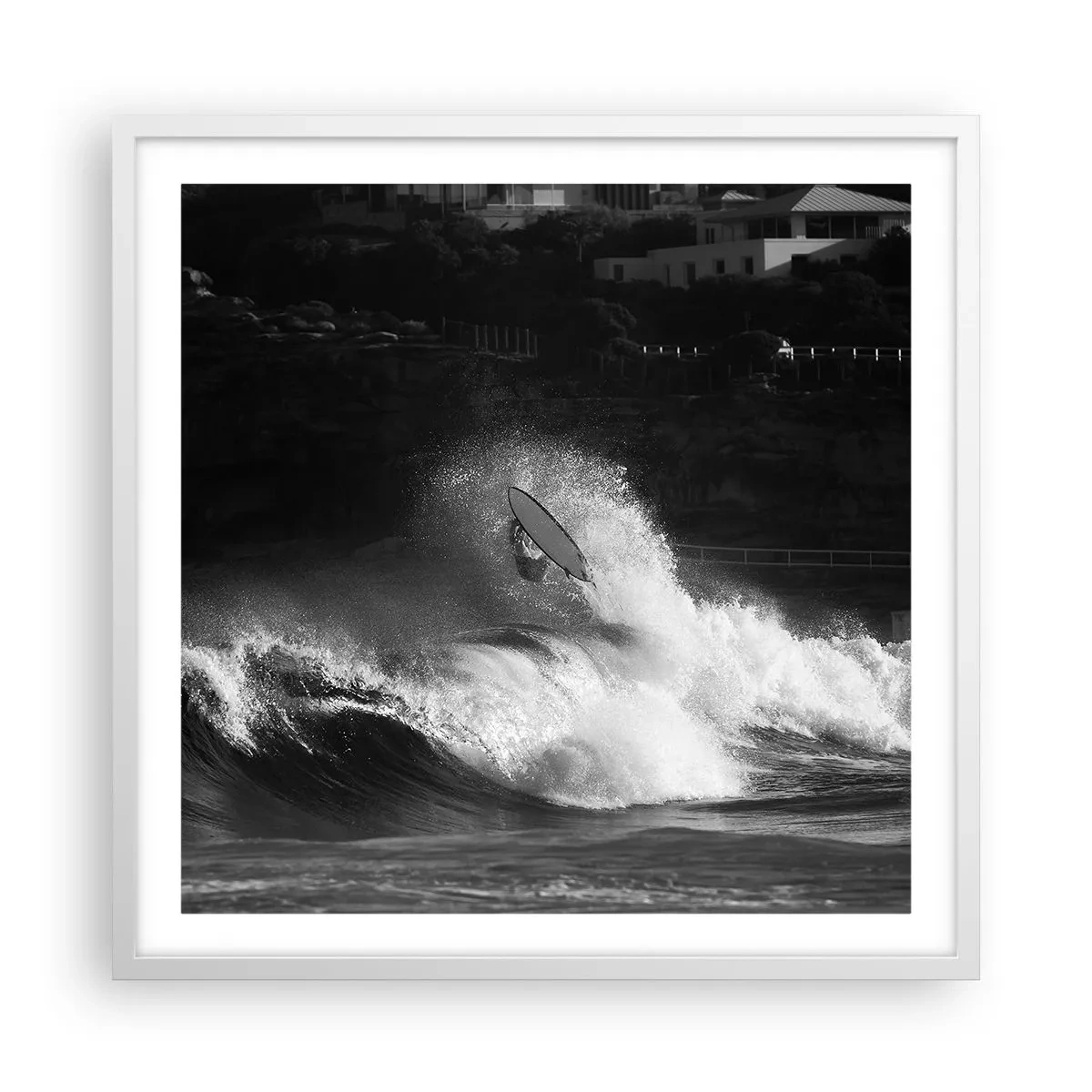 Poster în ramă albă - Provocare acceptată! - 60x60 cm