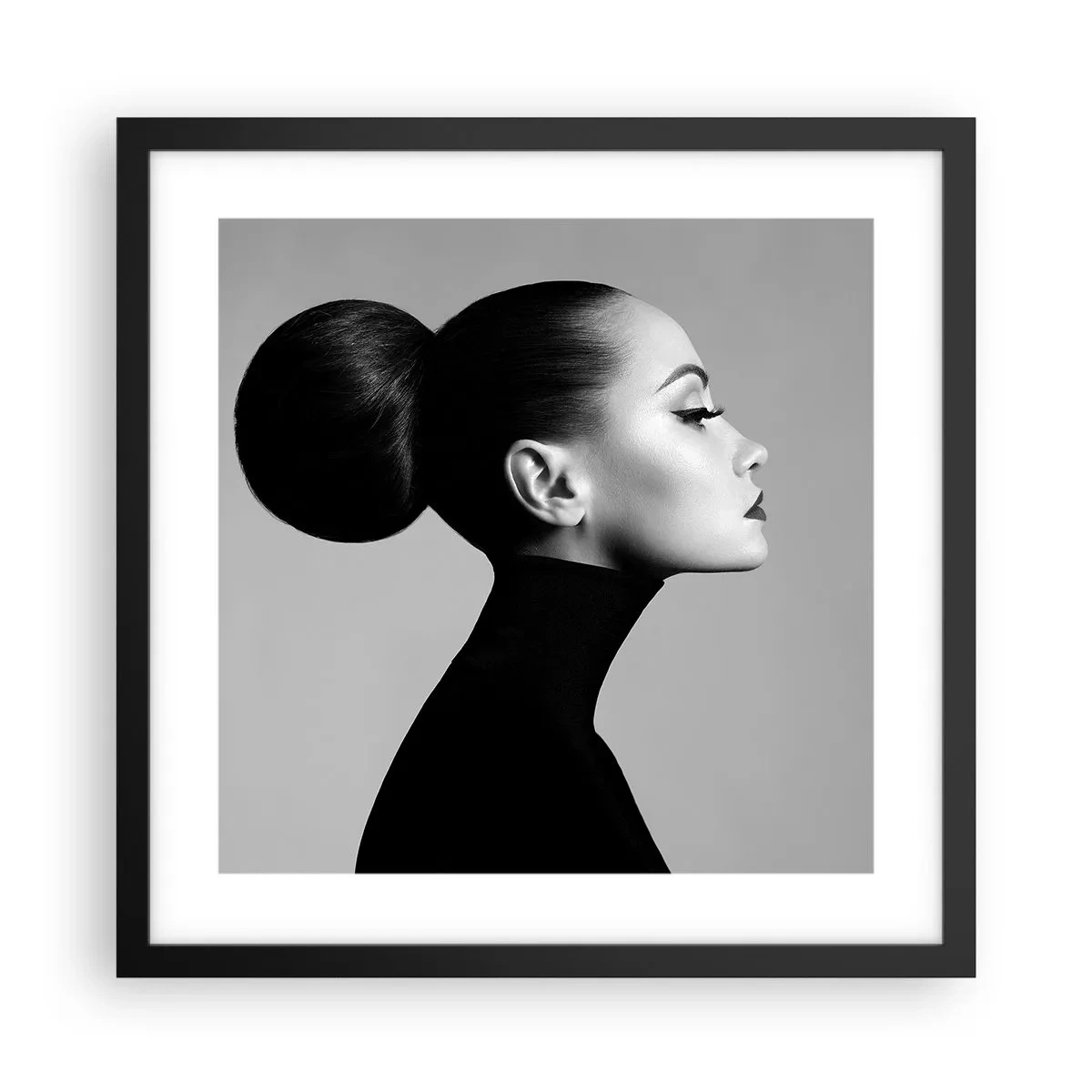 Poster în ramă neagră - Nefertiti contemporană - 40x40 cm