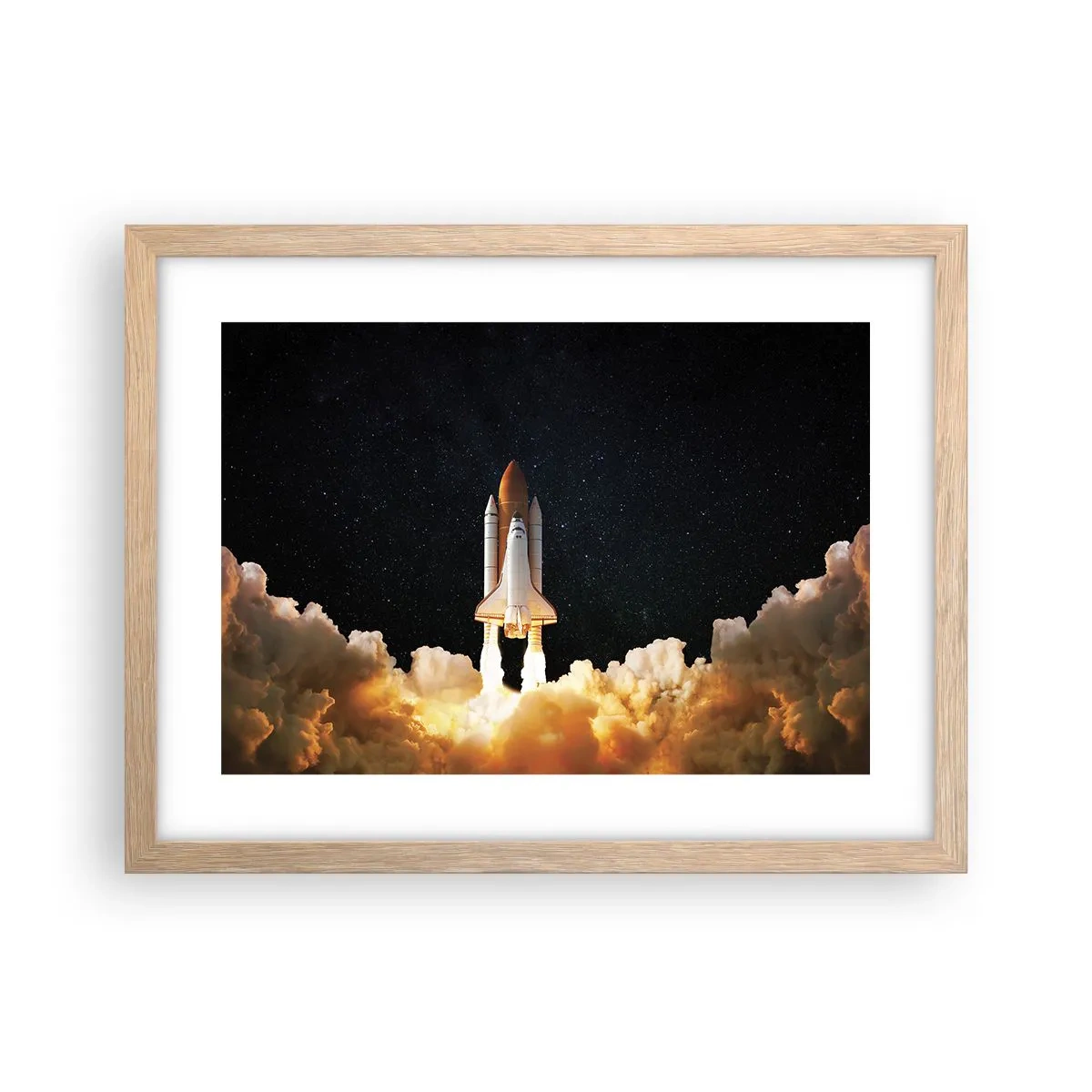 Poster în ramă de stejar deschis - Ad astra! - 40x30 cm