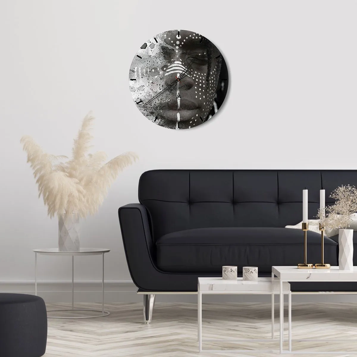 Ceas de perete - Ceas pe sticlă - Descoperă spiritul original - 40x40 cm