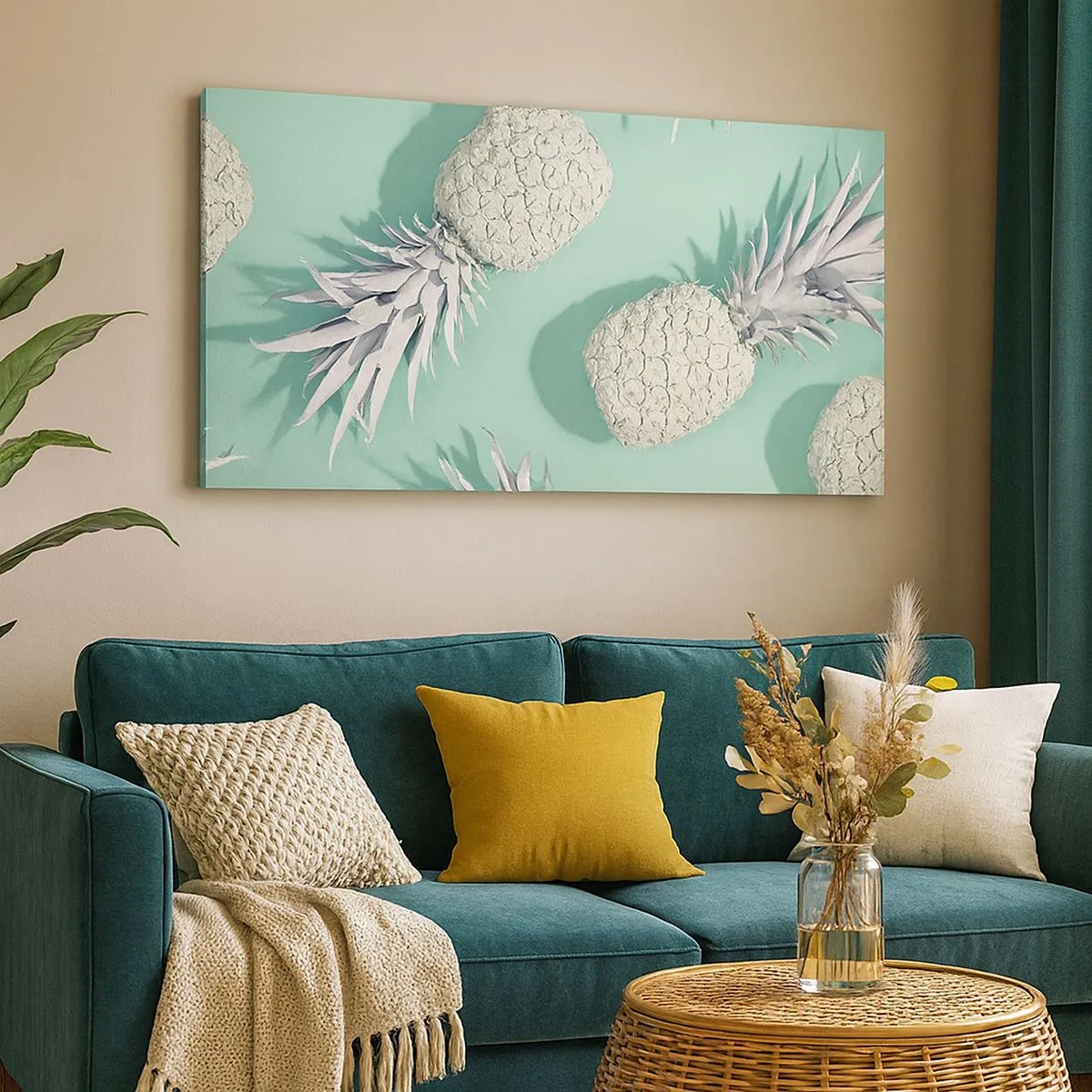 Tablou pe pânză - Merge bine cu mentă - 100x40 cm