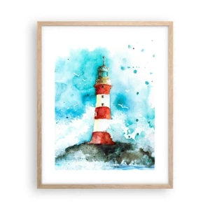 Poster în ramă de stejar deschis - Unitatea forțelor naturii - 40x50 cm