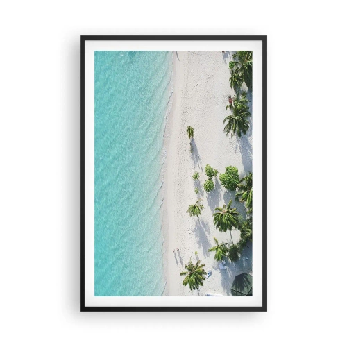 Poster în ramă neagră - Vacanță în paradis - 61x91 cm