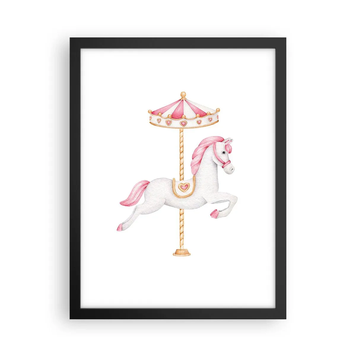 Poster în ramă neagră - A pornit la cursă - 30x40 cm
