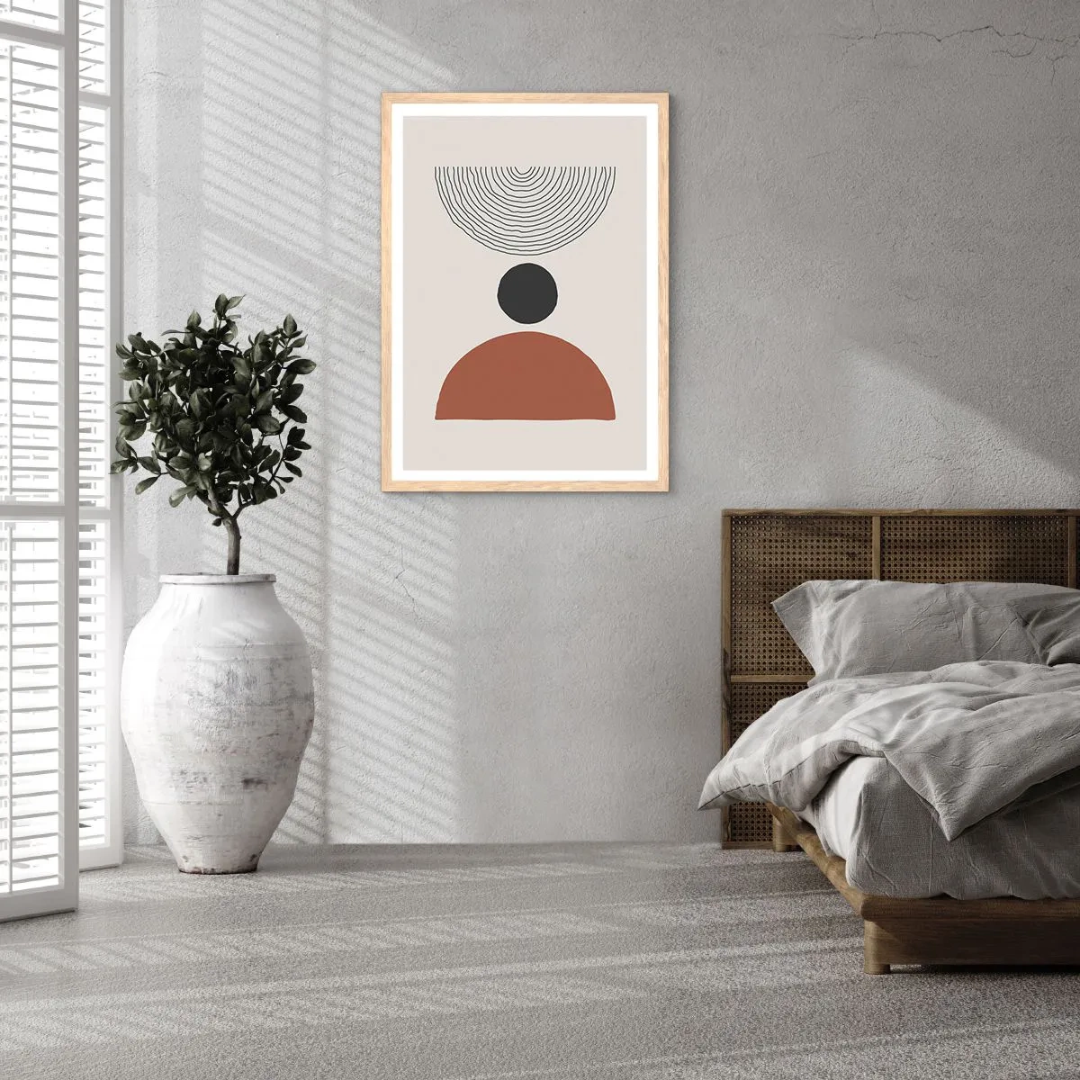 Poster în ramă de stejar deschis - În centrul atenției - 30x40 cm
