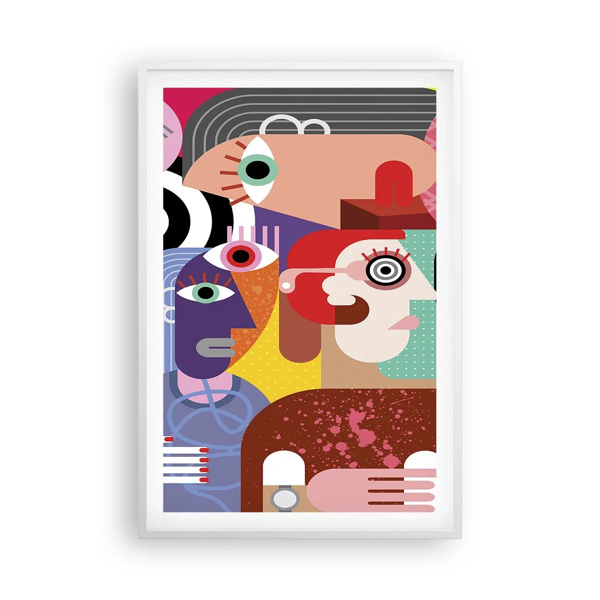 Poster în ramă albă - Am venit de la domnul Picasso - 61x91 cm