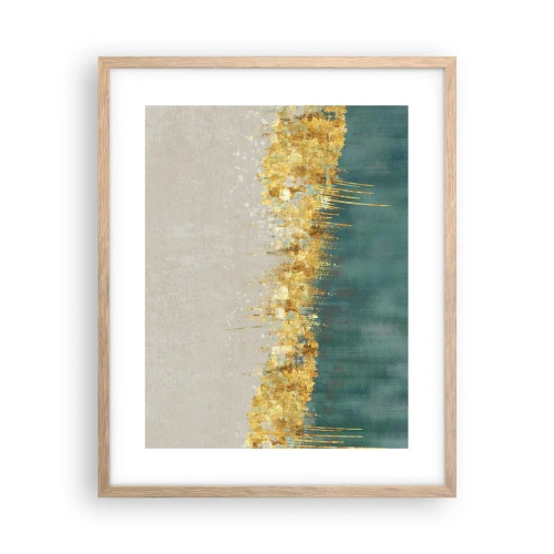 Poster în ramă de stejar deschis - Frontiera de aur - 40x50 cm